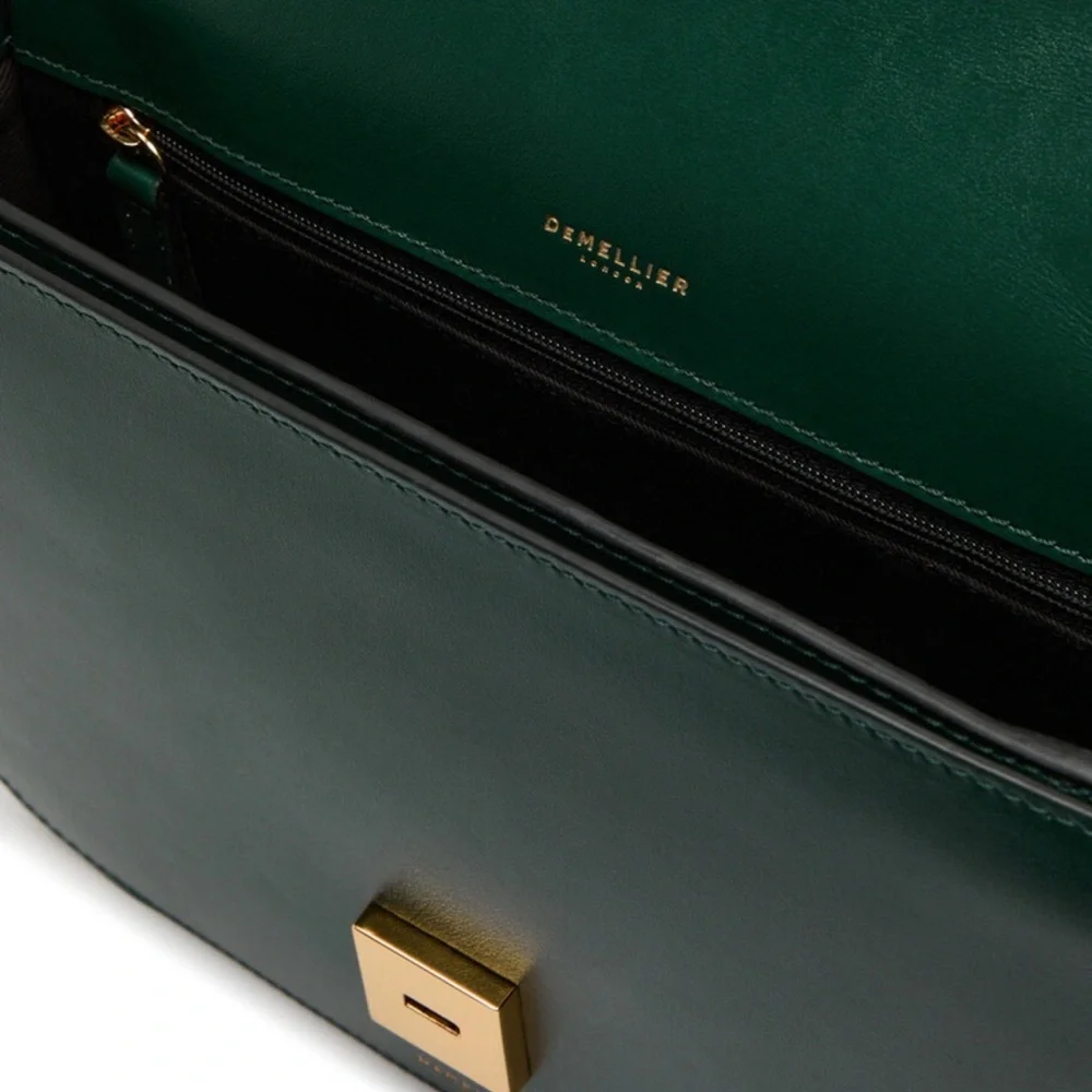 DeMellier AUTHENTIC! MEDIUM SIZE, NOT SMALL! Forest Green Crossbody/Shoulder Bag - Picture 16 of 16